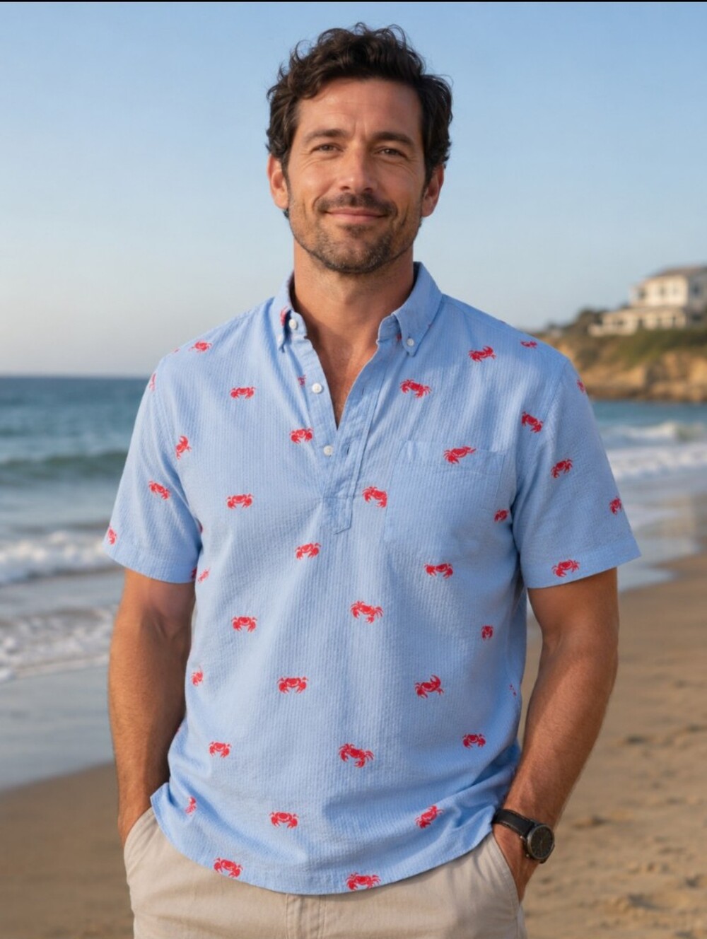 Chubbies The Nutter Seersucker Crab Popover Short Sleeve - Picture 7 of 7
